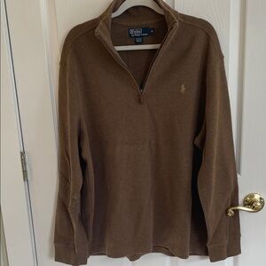 Polo by Ralph Lauren Men's Tan Zip-Up Sweater